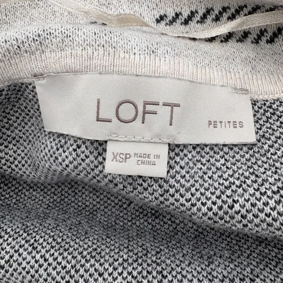 Womens LOFT Size XSP Black and Gray Knit Cardigan - Picture 3 of 4